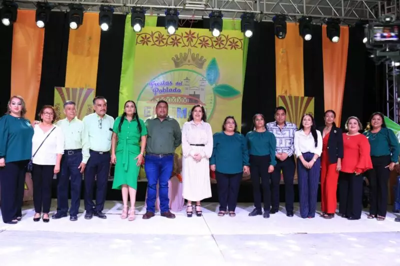 Inauguró Patty Chío fiestas de Aniversario en Poblado El Limón