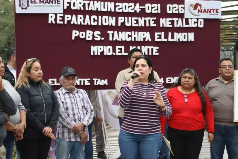 Patty Chío pone en marcha la rehabilitación de puente de fierro Limón -Tanchipa