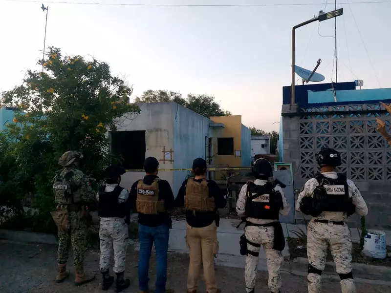 FGJT, GN y SEDENA catean casa en Reynosa; encuentran ponchallantas y droga