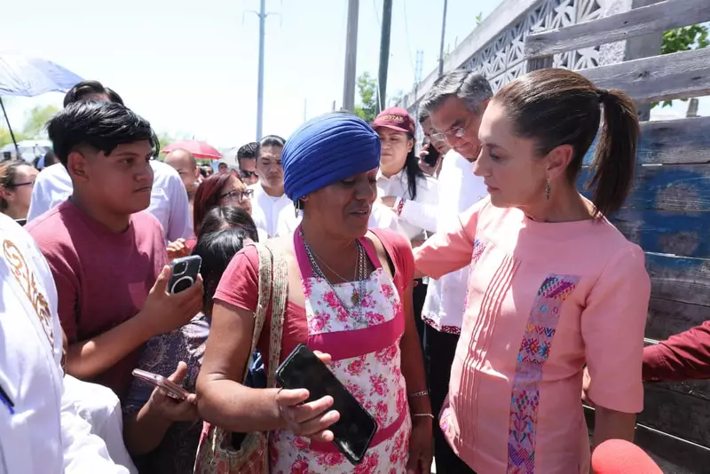 «Les vamos a ayudar»: Presidenta Claudia Sheinbaum anuncia apoyos a colonias afectadas por tromba en Reynosa