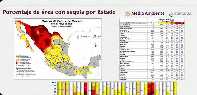 Solo un municipio de Tamaulipas registra sequía extrema: SMN