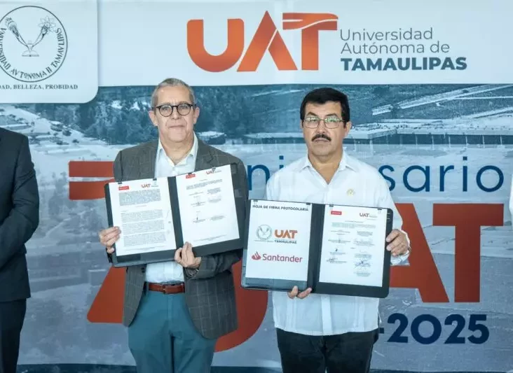 Fortalece la UAT y Banco Santander apoyo a la educación superior