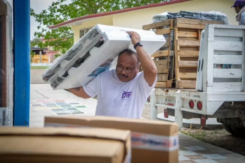 Continúa DIF Tamaulipas equipando desayunadores escolares y comedores comunitarios