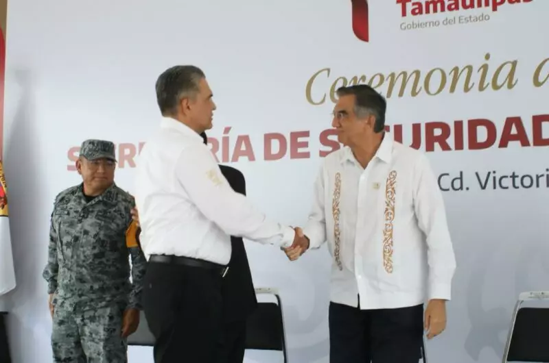 Gobernador Américo Villarreal toma protesta al nuevo secretario de Seguridad Pública de Tamaulipas