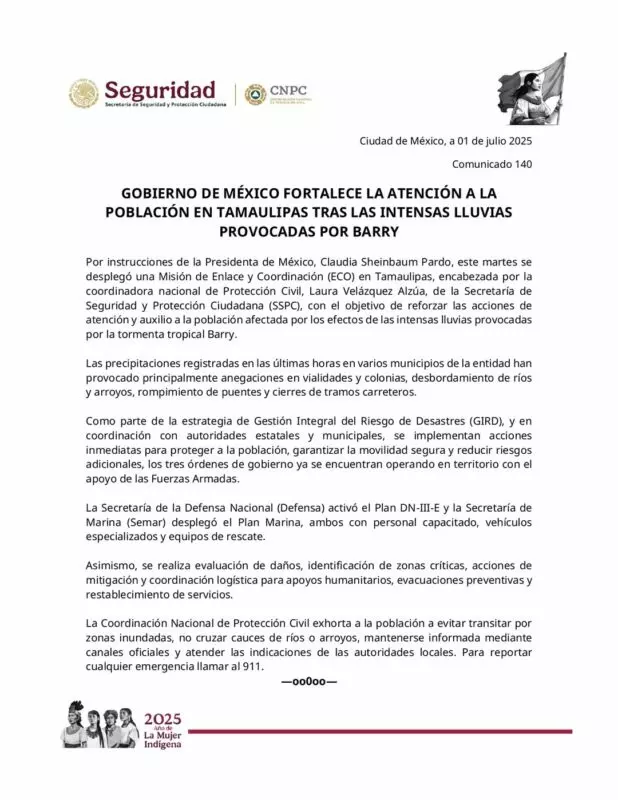 Gobierno de México fortalece la atención a la población de Tamaulipas
