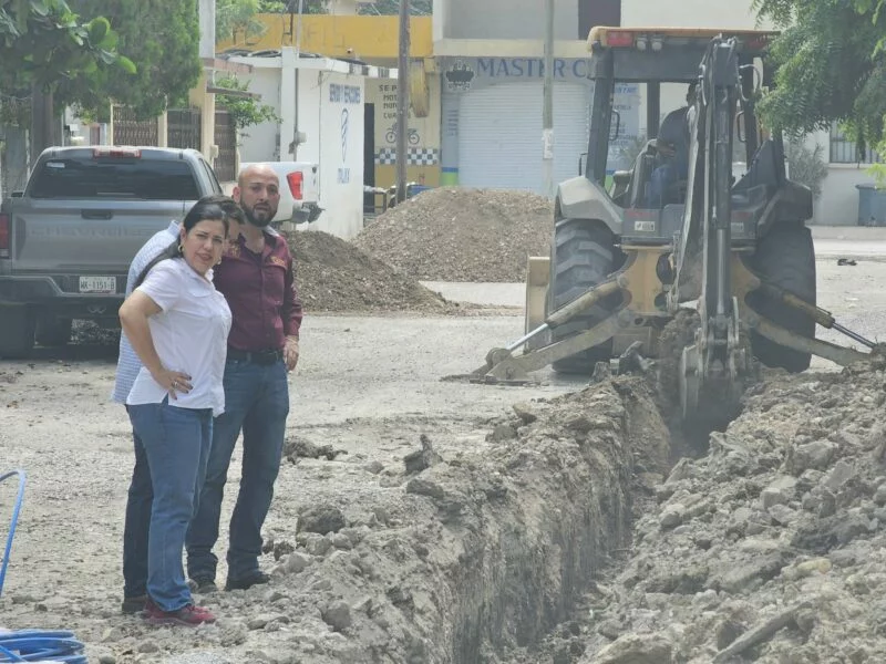 Constata Patty Chío avance de obra en la colonia Azucarera