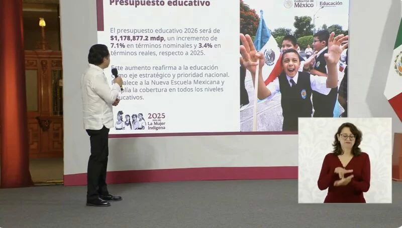 Se estima «presupuesto histórico» de $1.1 billones en 2026 para educación: SEP