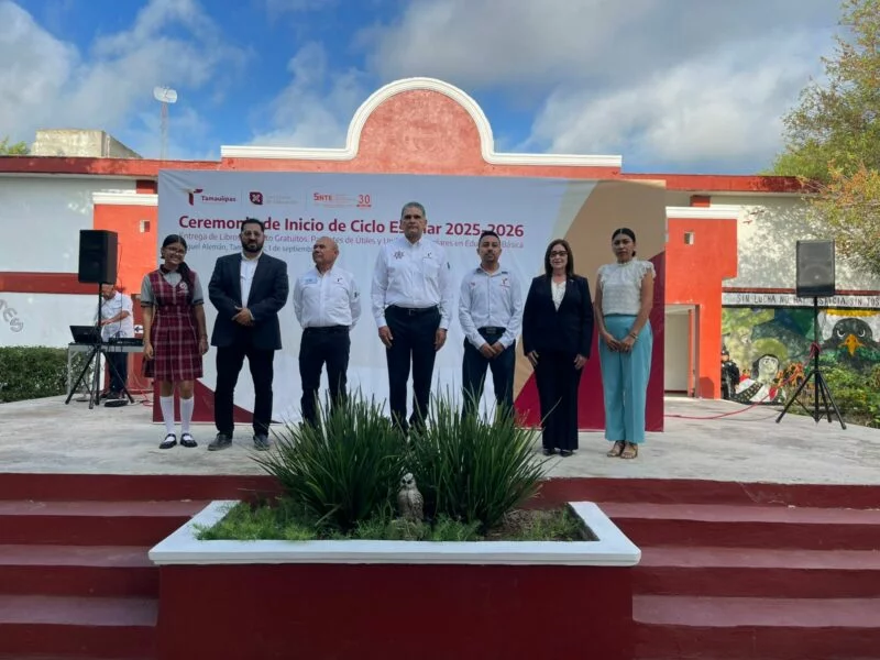 Inaugura titular de la SSPT ciclo escolar 2025-2026 en Miguel Alemán