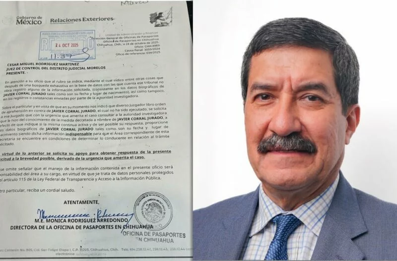 Javier Corral con restricción migratoria vigente, confirma SRE
