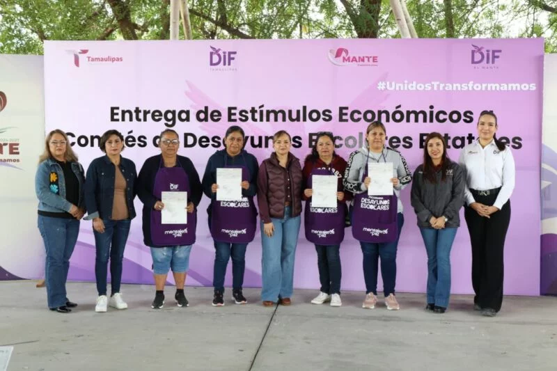 Reconoce DIF Tamaulipas a Comités de Desayunos Escolares en El Mante