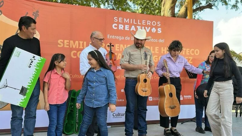 Arranca con nuevos instrumentos el Semillero de Música Huasteca en González