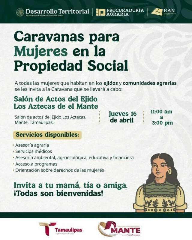 Invitación a las Caravanas para Mujeres en la Propiedad Social