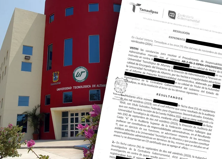 Anticorrupción inhabilita a exrector y encargada de la UT Altamira