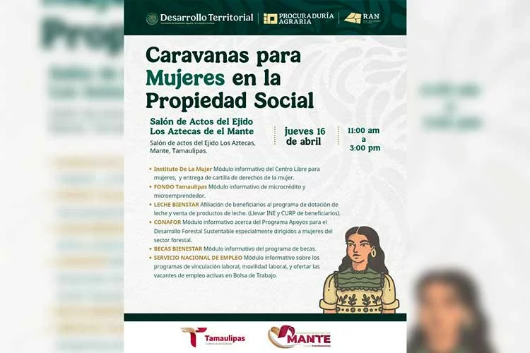 Invita Patty Chío a Caravanas para Mujeres en la Propiedad Social