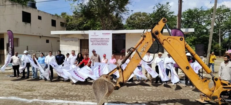 Madero en arranca pavimentación largamente esperada en sector López Portillo 