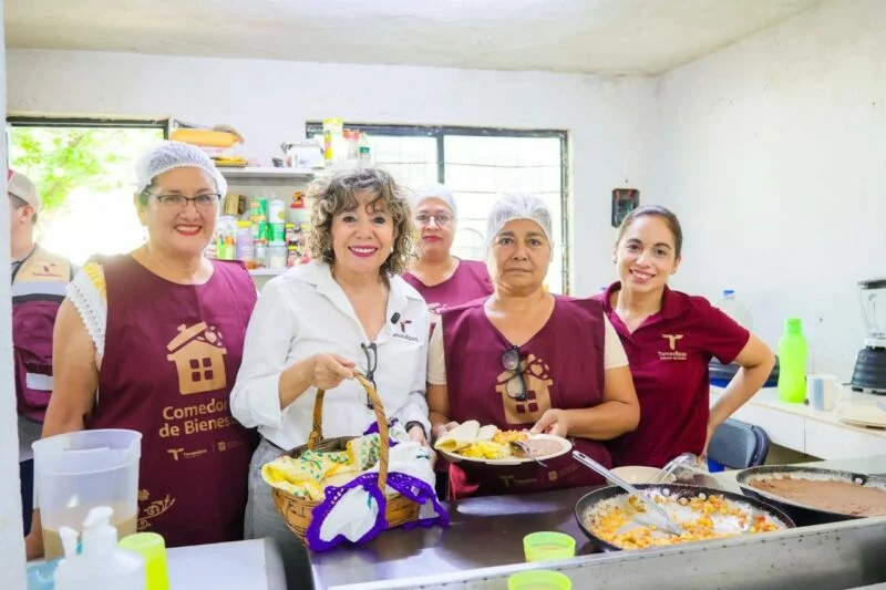 Supervisa SEBIEN comedores y entrega beneficios sociales en Victoria
